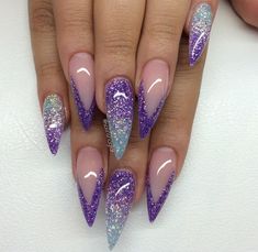 Pin by Diana 🌺 on Polished! Nail designs, Creative nails, Nail art Pink Manicures, Unghie Sfumate, Stiletto Nail Art, Nails Stiletto, Colorful Nail, Stiletto Nails Designs, Nail Art Ombre, Nails Glitter, Super Nails