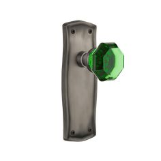 an image of a green door handle