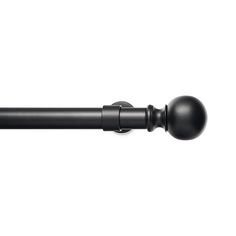 an image of a black curtain rod on a white background