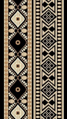 two different patterns on black and brown background