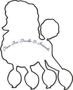 a drawing of a poodle with the words time for doodle and friends