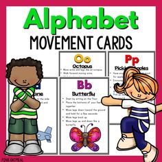 the alphabet movement cards for students to use