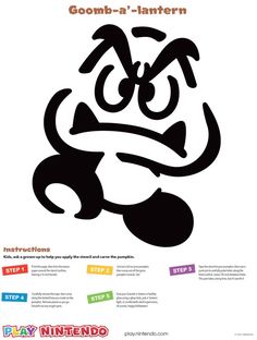 a poster with an angry face drawn on it's back side, and the words goomba - a - lanterner