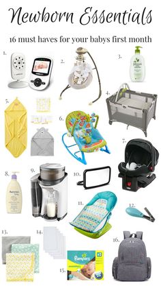 newborn essentials for your baby's first month