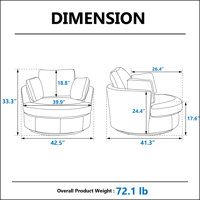 the measurements for an armchair and chair