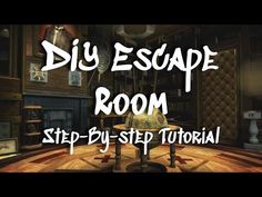 an image of a room with the words diy escape room