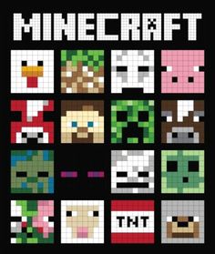 the poster for minecraft's video game, which is based on pixel art