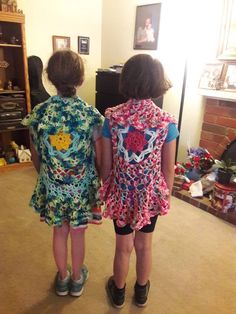 "This is a pattern only, not a finished product.    The PDF e-pattern includes written instructions for a girls crochet circle vest in sizes S/M and L/XL.  Shoulder to shoulder measurement for the S/M is 10 1/2\" and for the L/XL it is 13\". Uses a 4.5mm hook, and worsted weight yarn." Crochet Circle Vest, Circle Vest, Crochet Circle, Crochet Circles, Vest Pattern, Worsted Weight Yarn, Worsted Weight, A Pattern, Lily Pulitzer Dress