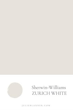 the white paint color is sherylin - williams's zurchwhite