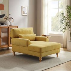 a living room scene with focus on the chaise