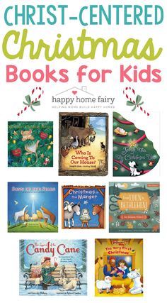 christmas books for kids to read in the holiday season, with text overlaying