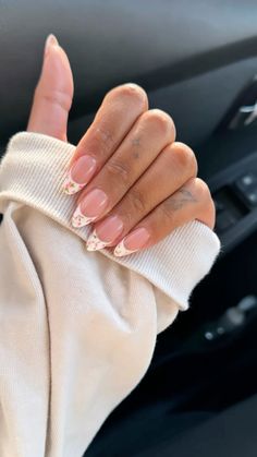 Aesthetic Nail, Nails Aesthetic, Basic Nails, Simple Acrylic Nails, French Nail, Nails Spring, White Nail