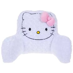 a hello kitty stuffed animal with a pink bow on it's head