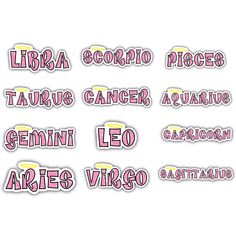 Excited to share the latest addition to my #etsy shop: PRE ORDER,Bratz font, star sign names, stickers, star sign sticker, Pisces, Leo, Virgo, Sagittarius, Capricorn, Taurus, Libra, custom, aries #cutestickers #aestheticgifts #birthday #gift #digitalart #illustration #waterproofstickers #aestheticstickers #pintereststickers Bratz Font, Pisces Leo, Capricorn Taurus, Pisces And Leo, Virgo And Sagittarius, Libra Virgo, Capricorn And Taurus, Pisces And Taurus, Neutral Blue