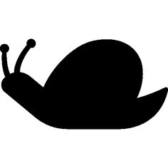 a black and white silhouette of a snail