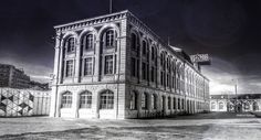 black and white photograph of an old building