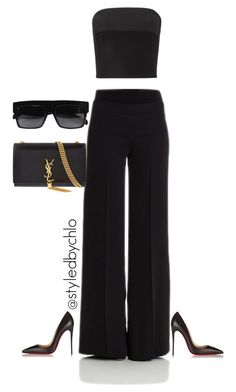 Untitled #75 by chloe-jp on Polyvore featuring polyvore, fashion, style, Maticevski, P.A.R.O.S.H., Christian Louboutin, Yves Saint Laurent, CÃLINE and clothing Crop Tops Ideas, Dress Nigth, Fashion Heels, Looks Chic, Fancy Outfits, Polyvore Outfits, Looks Vintage, Polyvore Fashion, Teen Fashion