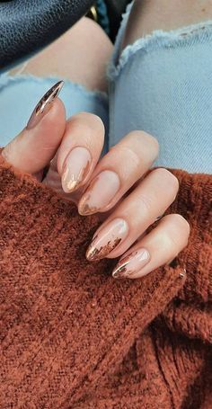 Copper Ideas, Emerald Nails, October Nails, Thanksgiving Nails, Ideas Nails, Autumn Nails, Fall Nail