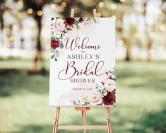 a welcome sign for a bridal shower