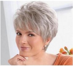 Natural Hair Wigs, Silver Grey Hair, Short Grey Hair, Wig Short, Short Hair Wigs, Short Hair Over 60, Penteado Cabelo Curto, Pixie Haircuts, Short Hair Haircuts