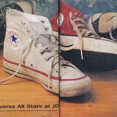 an advertisement for converse all stars is featured in the magazine's adverts