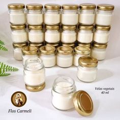 many small jars filled with different types of creams