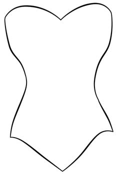 a black and white image of a woman's torso with the shape cut out