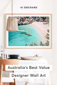 australia's best value designer wall art with text overlay that reads, australia's best value designer wall art