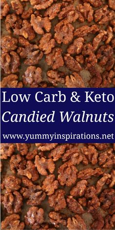 Easy Candied Walnuts Recipe – How to make low carb, keto, sugar free cinnamon roasted walnuts with egg white and no sugar – with the video tutorial. Candied Walnuts Recipe, Glazed Walnuts, Walnuts Recipe, Keto Snacks Easy, Keto Candy, Roasted Walnuts, Walnut Recipes, Snacks Easy