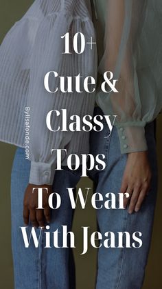 These are the cutest and most classy tops to wear with jeans right now. Cute tops to wear with jeans. Casual tops to wear with jeans. Nice tops to wear with jeans. Cute tops to wear with jeans. Casual Party Outfit Night, Tops To Wear With Jeans, Classy Jeans Outfit, Dressy Jeans Outfit, Western Winter Outfits, Stylish Jeans Outfit, Classy Tops, Dressy Jeans, Prinz Charles