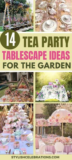 Stunning Tea Party Tablescaping Ideas For the Garden Tea Party Table Settings Ideas, High Tea Decorations, Casual Tea Party, Afternoon Tea Table Setting, Tea Party Table Decorations, Tea Party Tablescape, Ideas For The Garden, Easy Decor Ideas, Outdoor Tea Parties