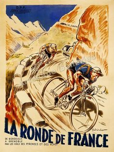 an advertisement for the bicycle race in france