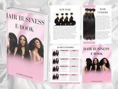 the hair business e - book is open to show its contents