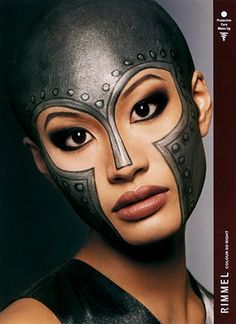 A great way to make a nice mask without it being a mask! great detail and face paint! Famous Makeup Artists, Holloween Costumes, Warrior Armor, Stage Beauty, Funky Makeup, Face Paint Makeup