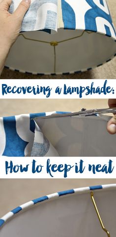 how to repurpose a lampshade with tape and scissors - step by step instructions