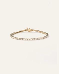 14K Gold Lab Grown Diamond Tennis Bracelet