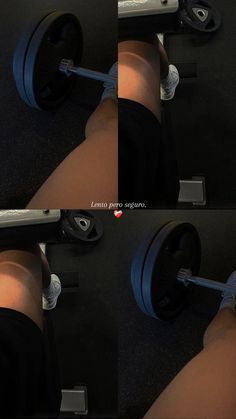 the legs and arms of a person doing exercises with dumbbells