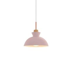 Adding a dash of vibrancy to your modern and contemporary decor, this pendant light is available in a delightful array of color options. Embracing a fresh contemporary touch, the sleek dome shade with wooden detailing at the top exudes sophistication and style. The adjustable cord, combined with the sloped-ceiling-compatible canopy, ensures adaptability to various installation conditions, making it a versatile choice for a range of settings. Pink Pendant Light, Pink Pendant, Wheel Chandelier, Wagon Wheel Chandelier, Peach Fuzz, Wagon Wheel, Sloped Ceiling, Contemporary Decor, Home Depot