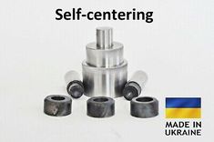 an assortment of different types of bearing bushes and rollers with the text self - centering made in ukraine