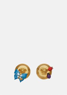 Versace Women's Butterfly Medusa Stud Earrings in Gold | Versace US Versace Jewellery, Dua Lipa X Versace, Versace Earrings, Versace Jewelry, Versace Home, Butterfly Jewelry, Co Design, Earrings In Gold, Dua Lipa