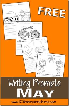 the writing prompts may have been used to help students learn how to write and draw