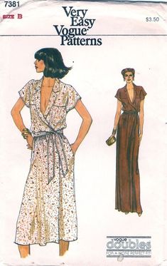 a women's dress pattern with an open back and tie at the waist,