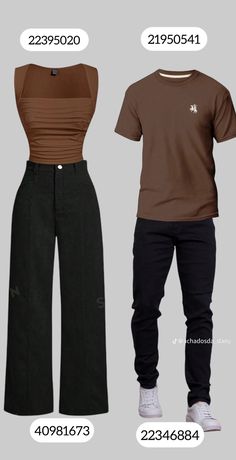 Matching Party Outfits For Couples, Shein Couples Outfits, Matching Couple Outfits Aesthetic, Casual Couple Outfits, Couple Ootd, Outfits For Couples, Matching Fits, Couple Matching Outfits, Couple Fits