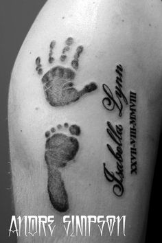 a black and white photo of a person's hand and foot with the words above it