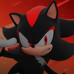 an image of a cartoon character with red eyes and black hair, holding a knife