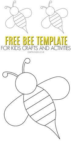 the bee template for kids crafts and activities