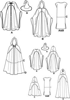 the instructions for an ponchy cape with hoods on top and sleeves down