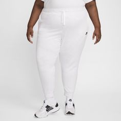 Club Fleece, universally loved for its coziness and consistency, is for everyone. These mid-rise Club Fleece pants have a soft, familiar feel that makes it easy to stay warm and comfortable. White Nike Joggers For Gym, White Nike Fleece Activewear, White Nike Sweatpants For Leisure, Nike White Sweatpants For Leisure, Nike White Fleece Activewear, Nike White Leisure Sweatpants, Comfortable White Nike Bottoms, Comfortable White Sports Pants, White Fleece Activewear For Leisure