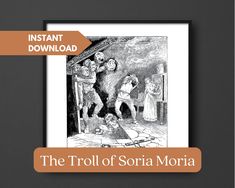 the troll of soria moria is shown in this book cover art printable