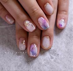 Neutral Nails Short, Nails Short Acrylic, Nail Nail Designs, Acrylic Nails Ideas, Summer Nails Art, Nail Art Easy, Nail Art Inspo, Nails Art Ideas, Nail Art Glitter